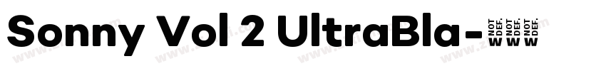 Sonny Vol 2 UltraBla字体转换